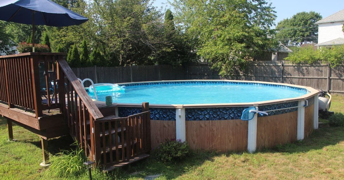 Above-ground fiberglass pool