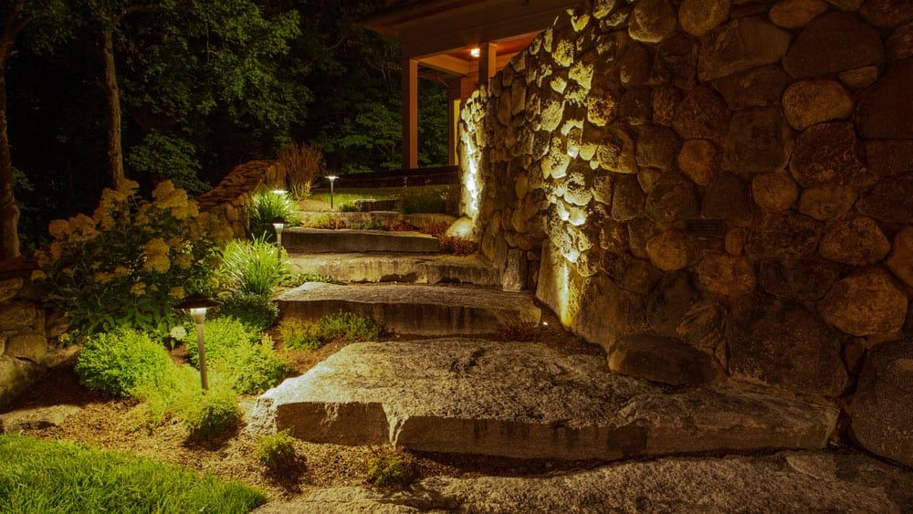 Lighting a pathway at night