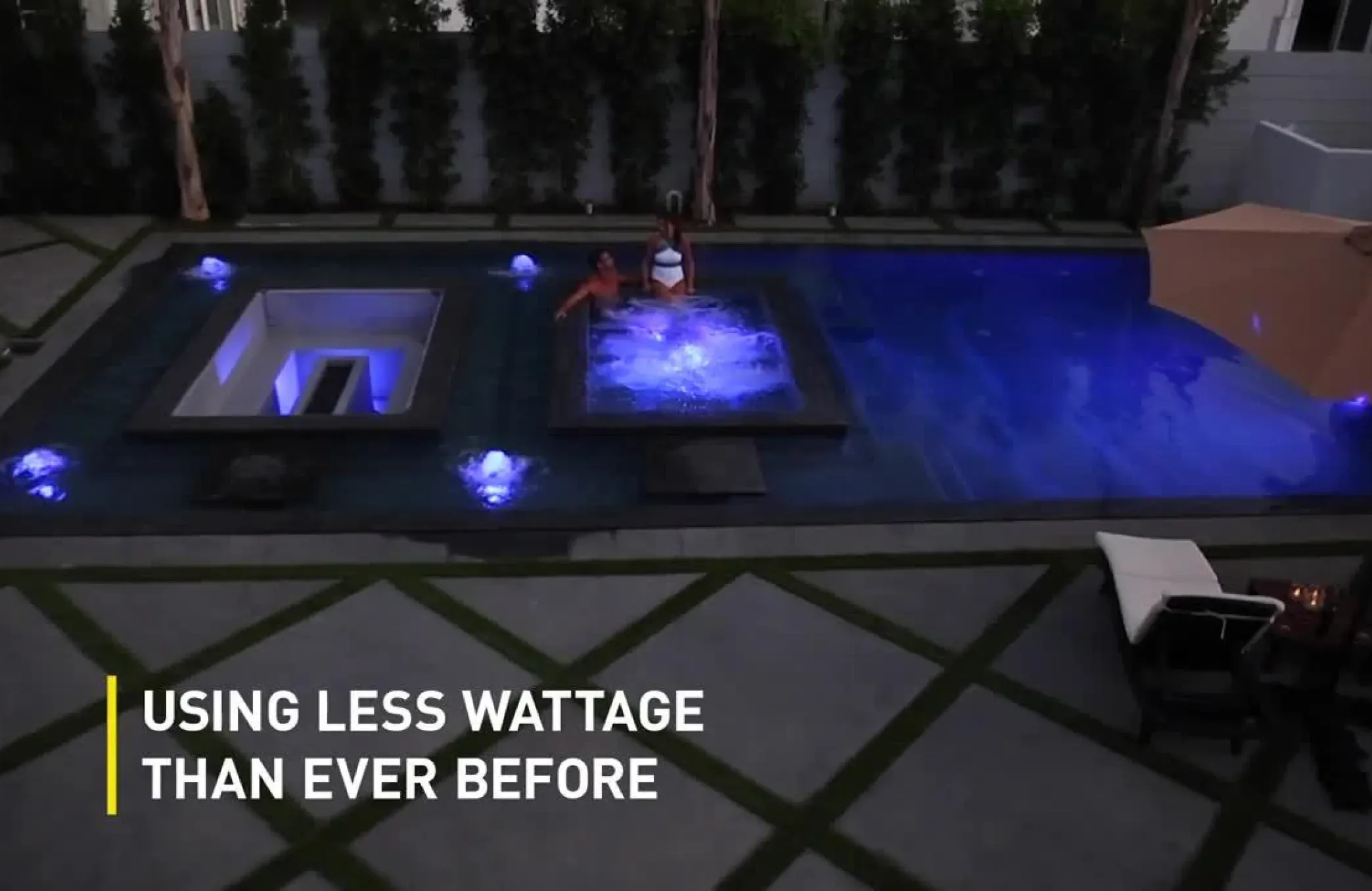 An example of pool lighting