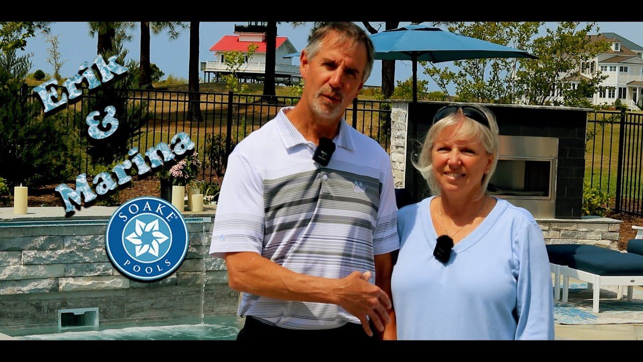 The Pierce's of Cape Charles with their new Soake Pool 2022