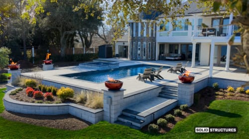 After 1 South Chesapeake Design Build Project With 40ft Swimming Pool - Solid Structures After Backyard Transformation with Pool and Outdoor Living in Great Bridge