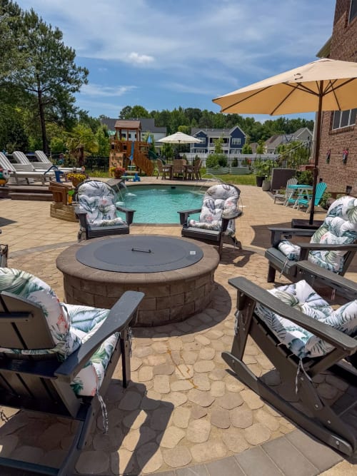 After 3 Backyard Transformation with Pool and Outdoor Living in Great Bridge - Solid Structures After Backyard Transformation with Pool and Outdoor Living in Great Bridge