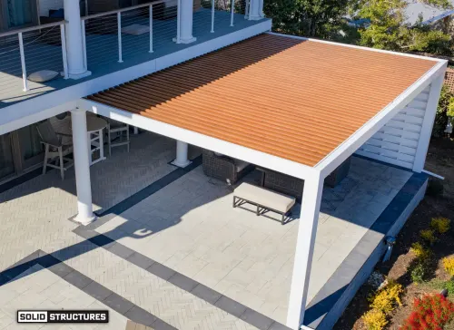After 4 South Chesapeake Design Build Project With 40ft Swimming Pool - Solid Structures After Backyard Transformation with Pool and Outdoor Living in Great Bridge