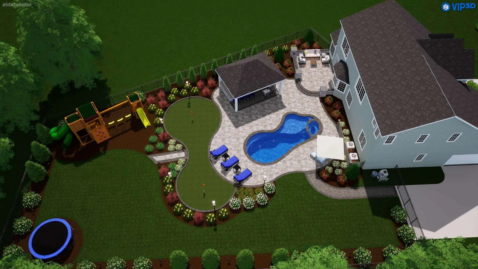 Complete backyard remodel, Virginia Beach, VA