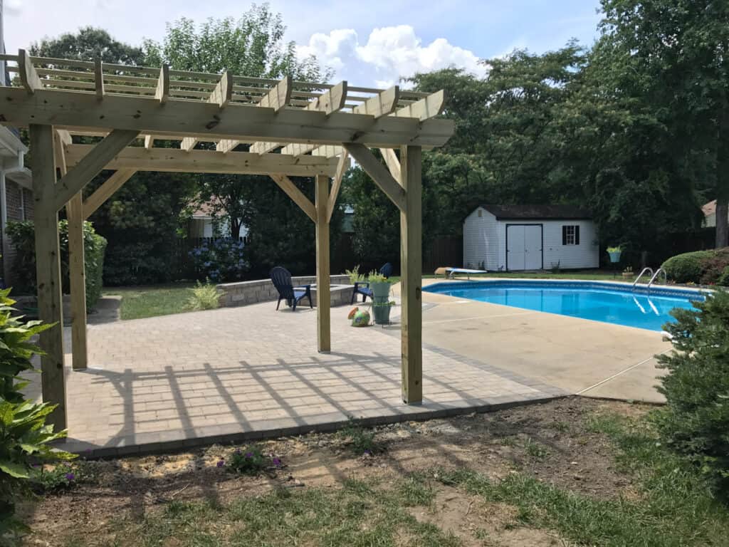 Poolside Pergola Installed by Solid Structures