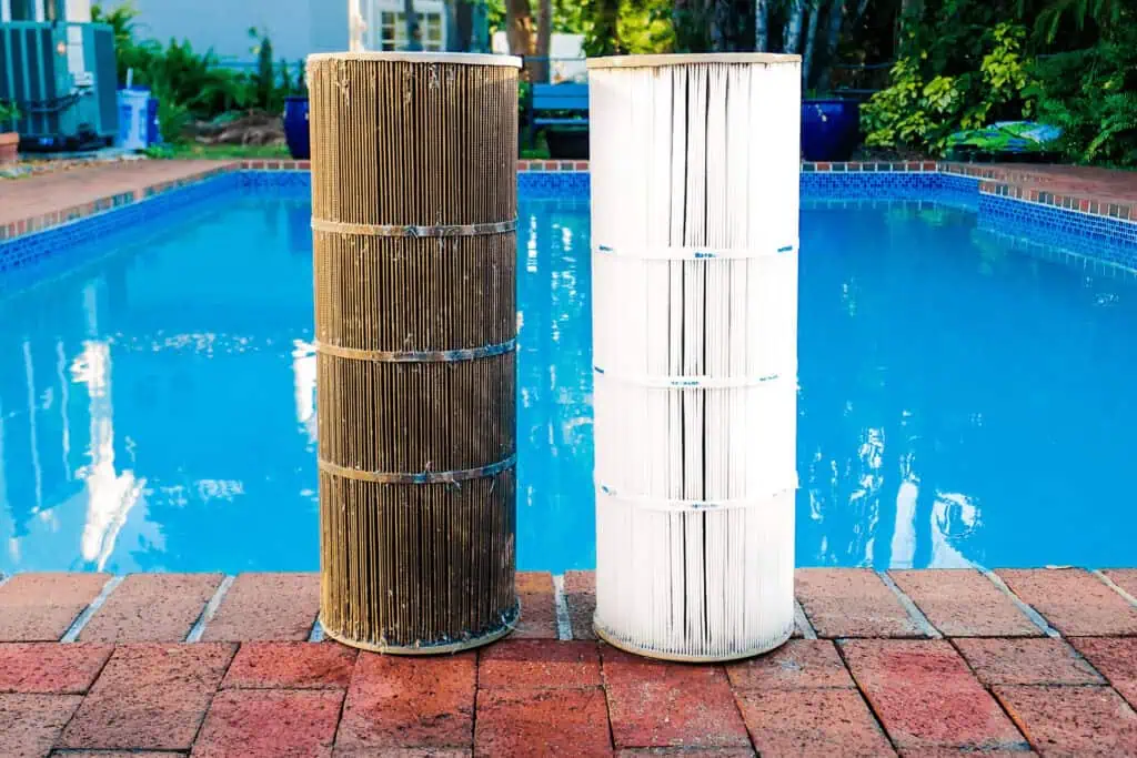 pool-filter-clean - Solid Structures Dirty Pool Filter Vs Clean Pool Filter
