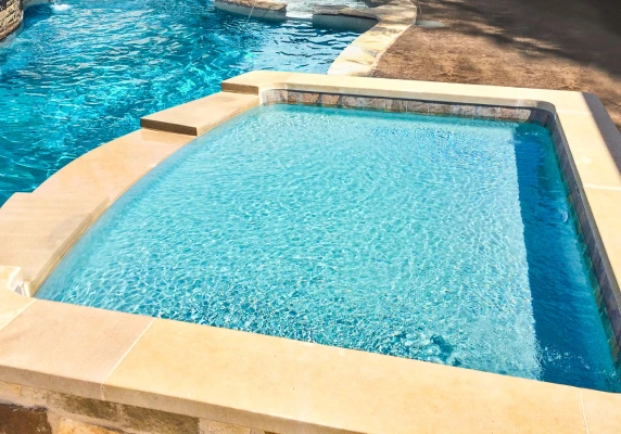 Pearl Tanning Ledge Installed with Pool.